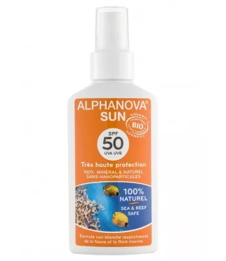 Opalovací krém SPF50 125g sprej Alphanova